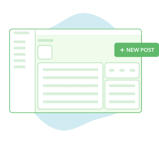 graphic for creating a new post section