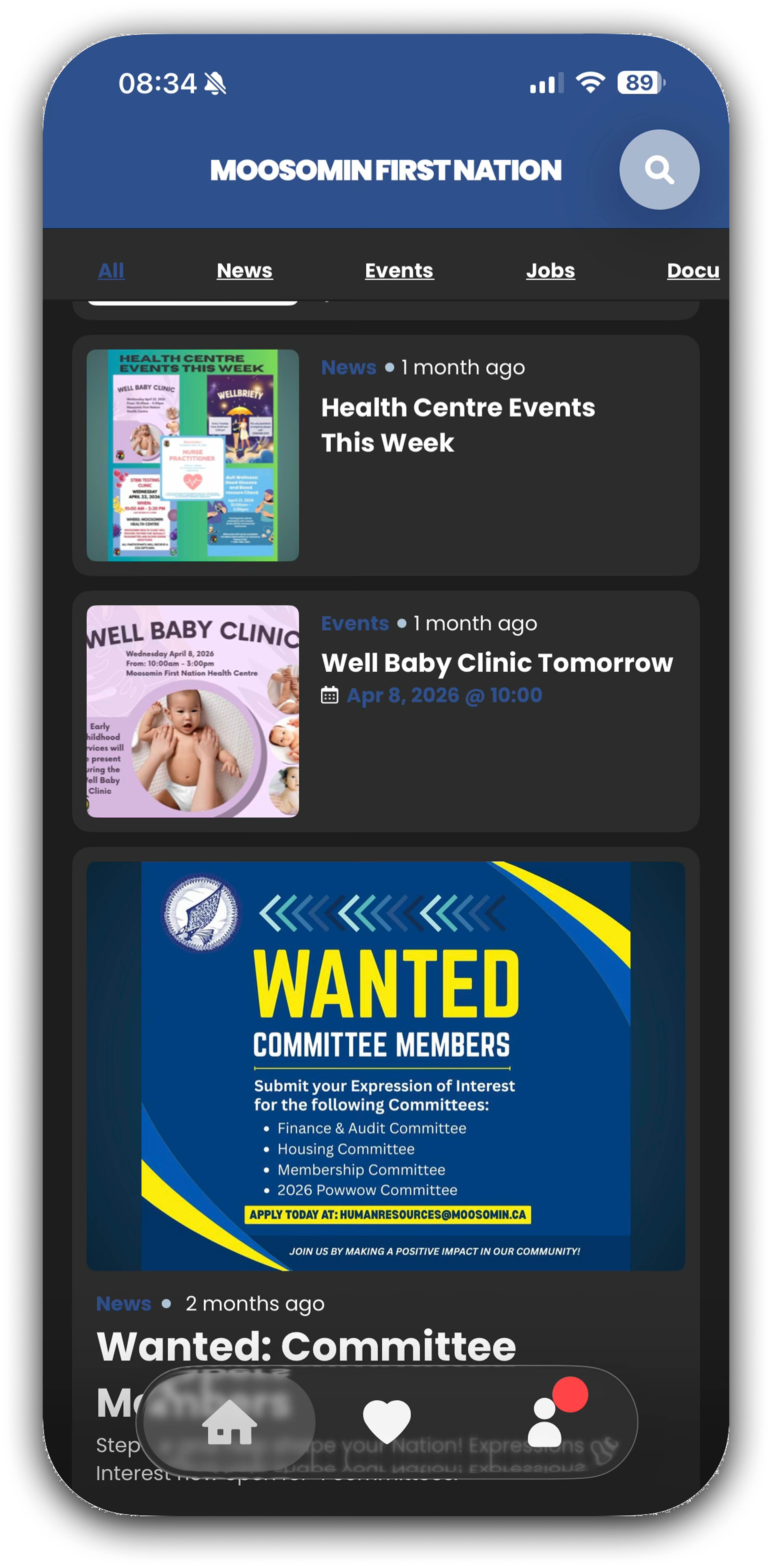 Communikit member website on mobile